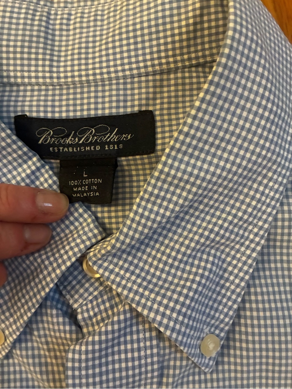 Brooks Brothers Blue Microcheck Button-Down Shirt